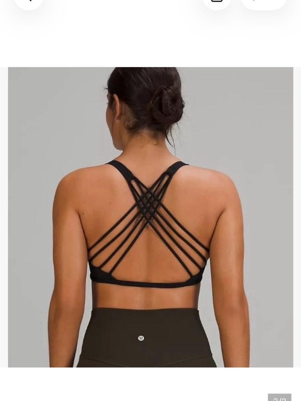 Lululemon Free To Be *Wild Black Bra, size 8